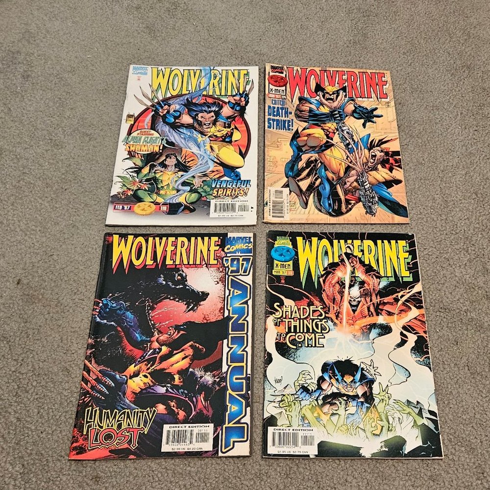 "Wolverine" Marvel Comics 1997 Vintage Issues # Annual,  110, 111, 114